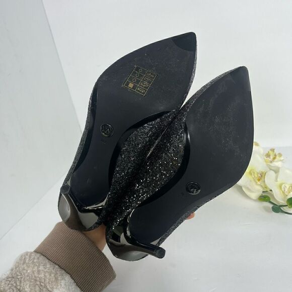 Michael By Michael Kors CLAIRE Pumps Womens Size 8 Gunmetal Glitter Fabric - Picture 9 of 12